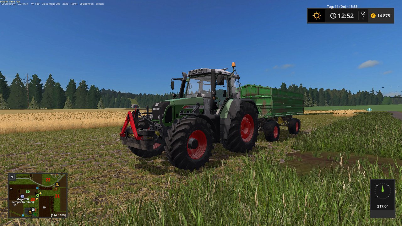 mein 817 beim getreide abfahren