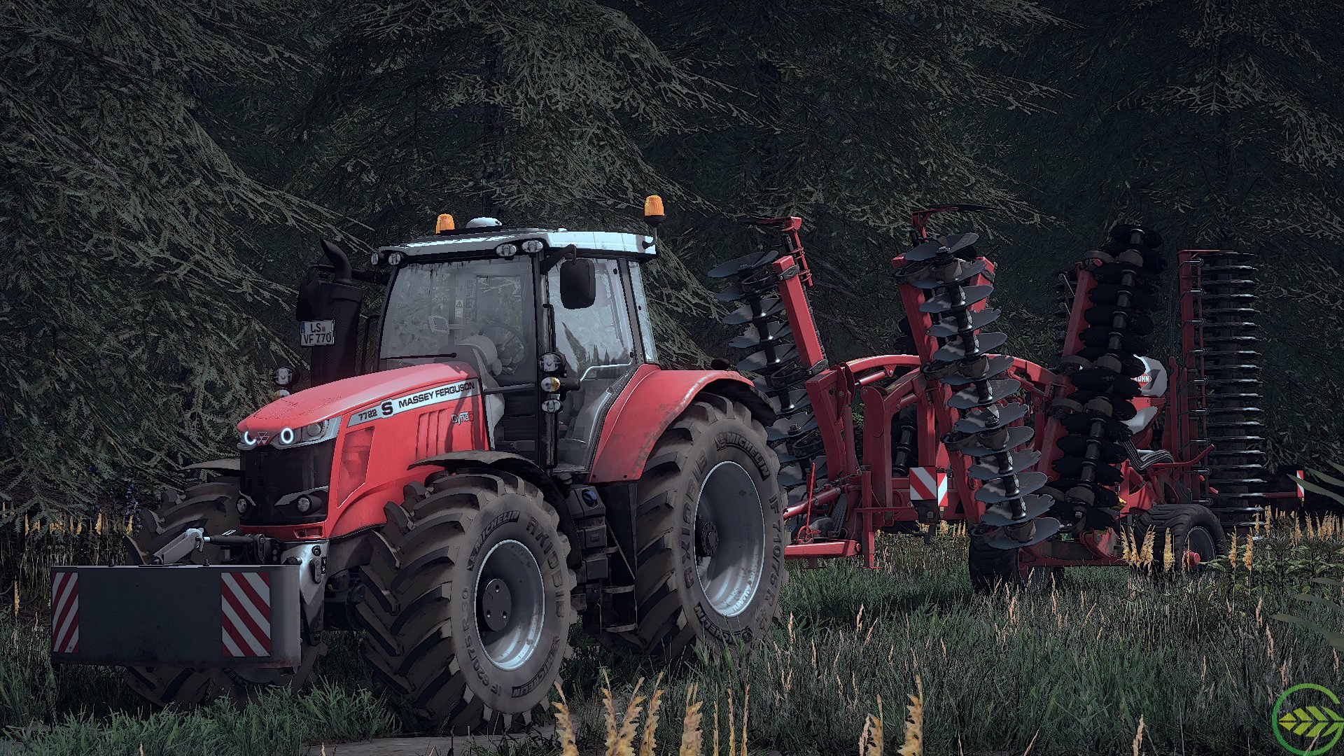 Massey Ferguson 7722 S + Kuhn Discolander XM 52