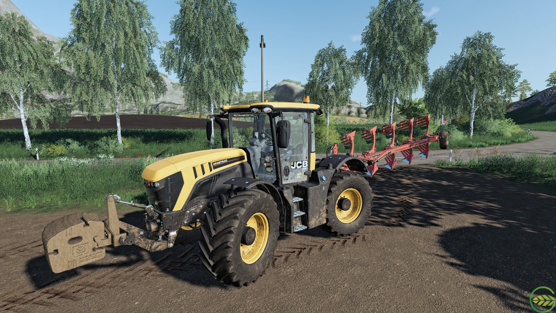 JCB Fastrac 4220 + Agro-Masz POH-5