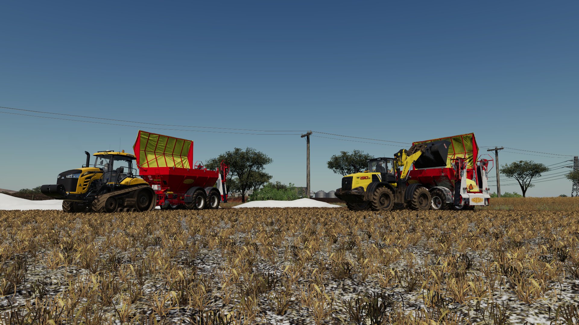 Kalk streuen auf der "Golden Farms"