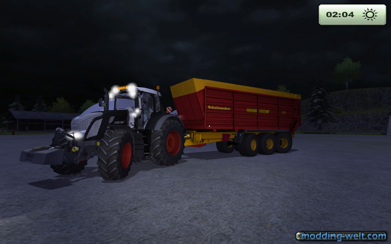 Fendt 828 Vario mit Schuitemaker Häckselwagen