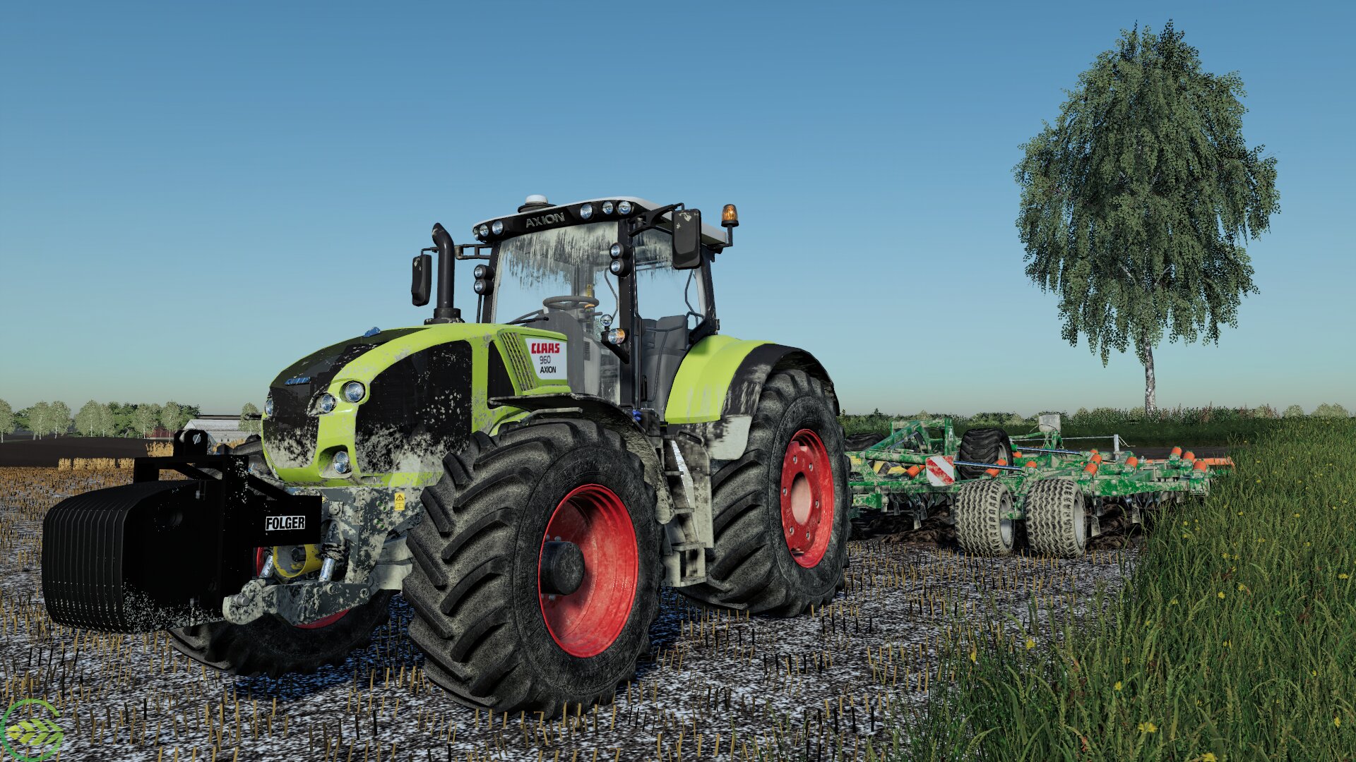 Claas Axion 960 Amazone Cenius 8003-2TX