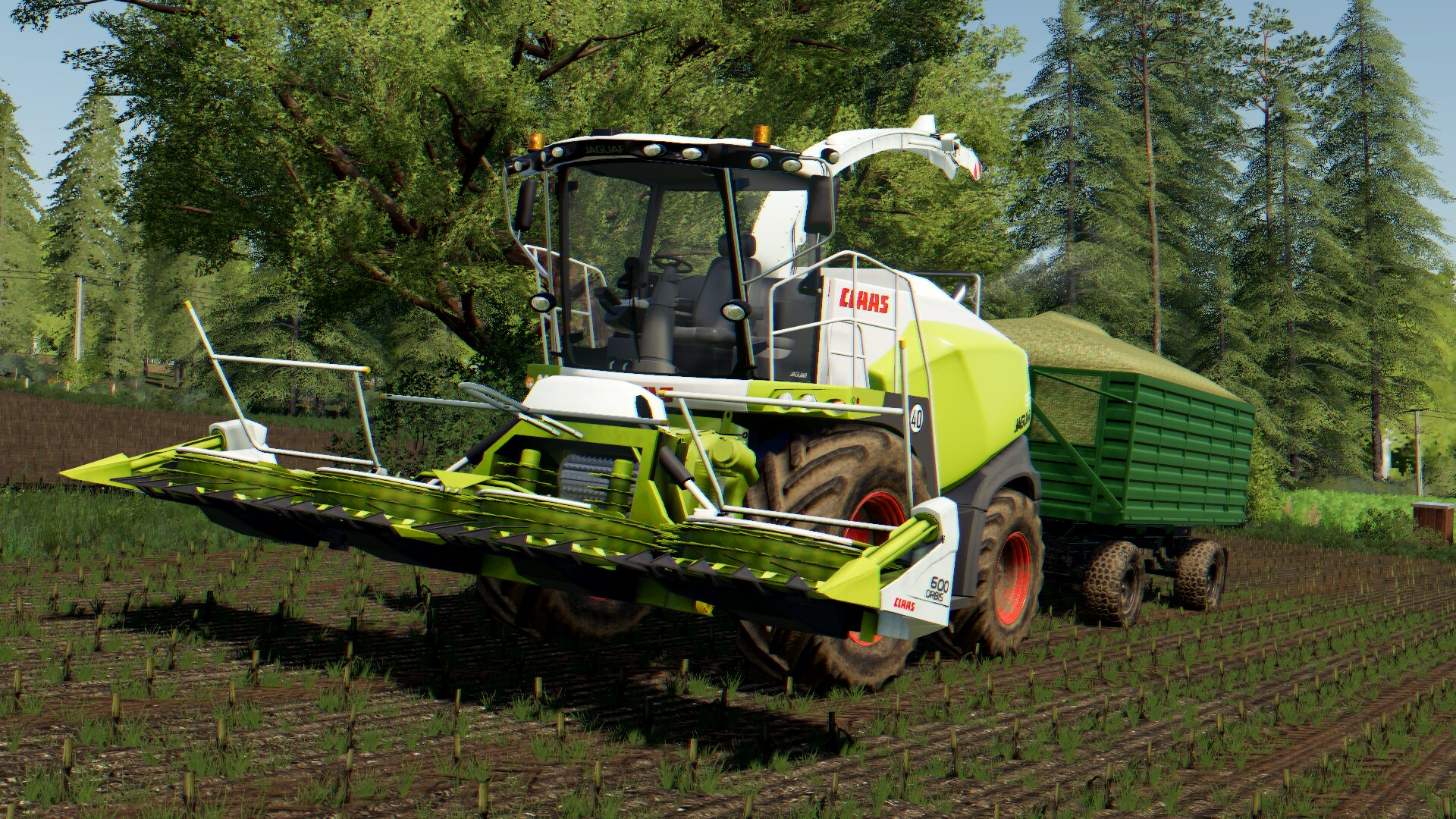 Anschneiden. Claas Jaguar 850 + HW80 SHA.