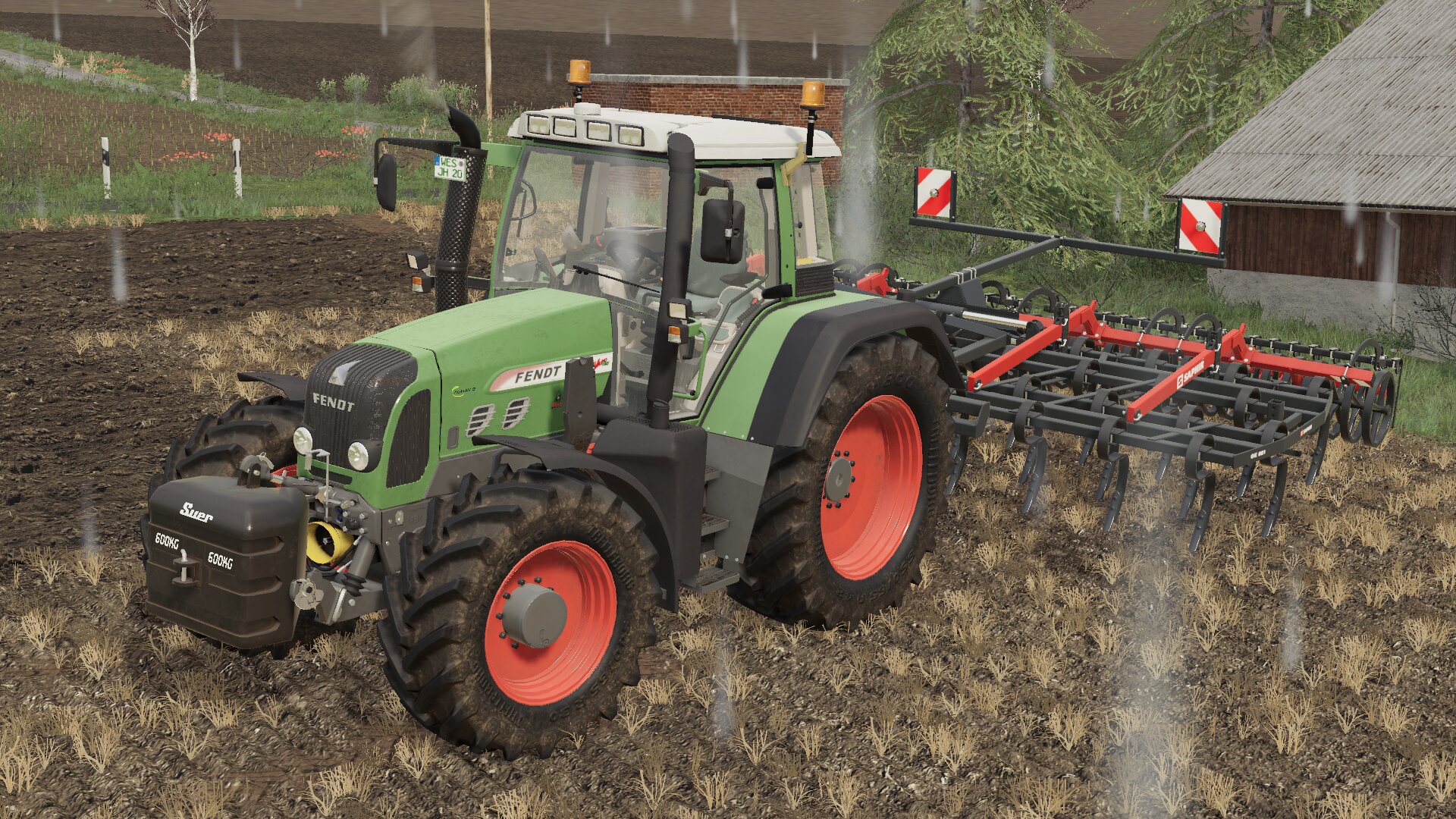 Fendt 818 am grubbern