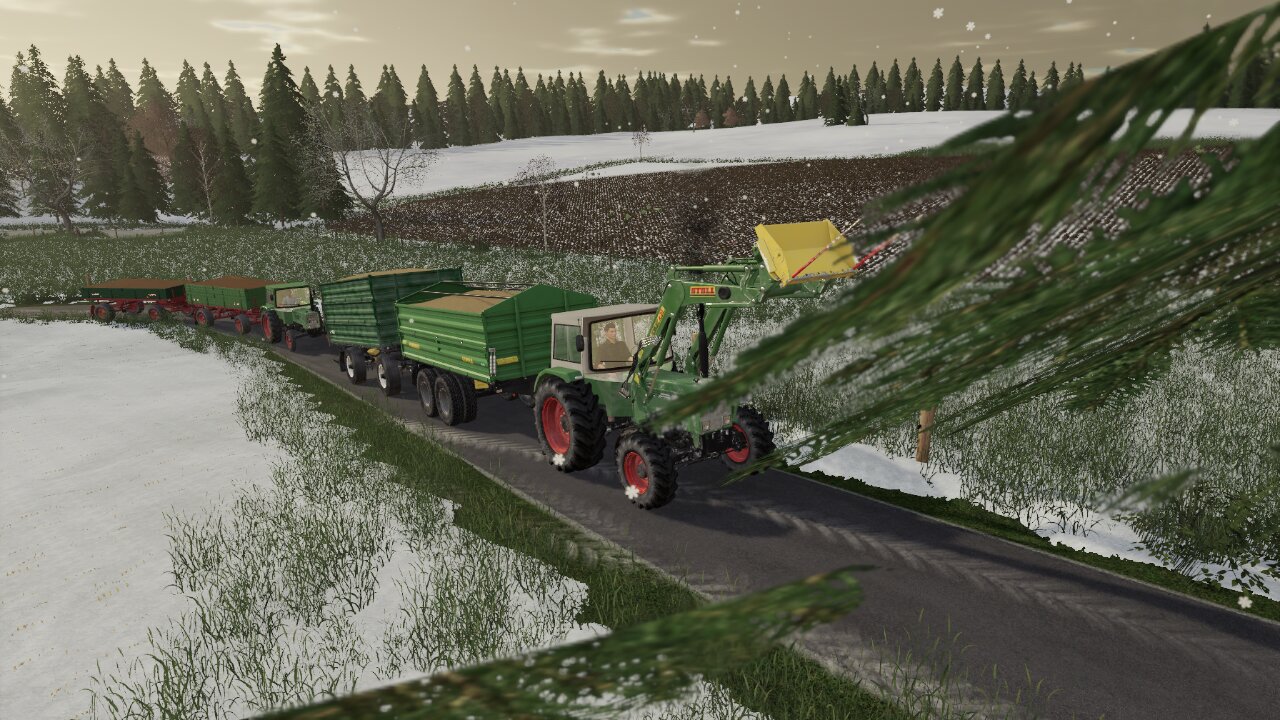 Mit die Fendt's Drah weg fohrn