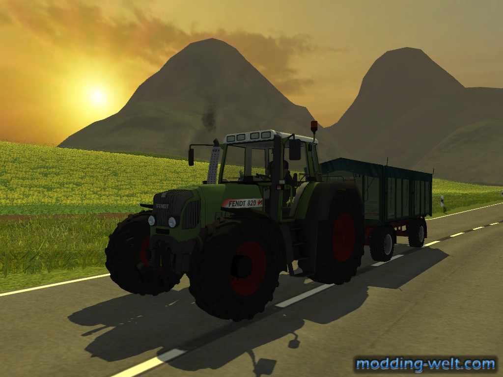 Fendt820Vario+Welger Drehschemel