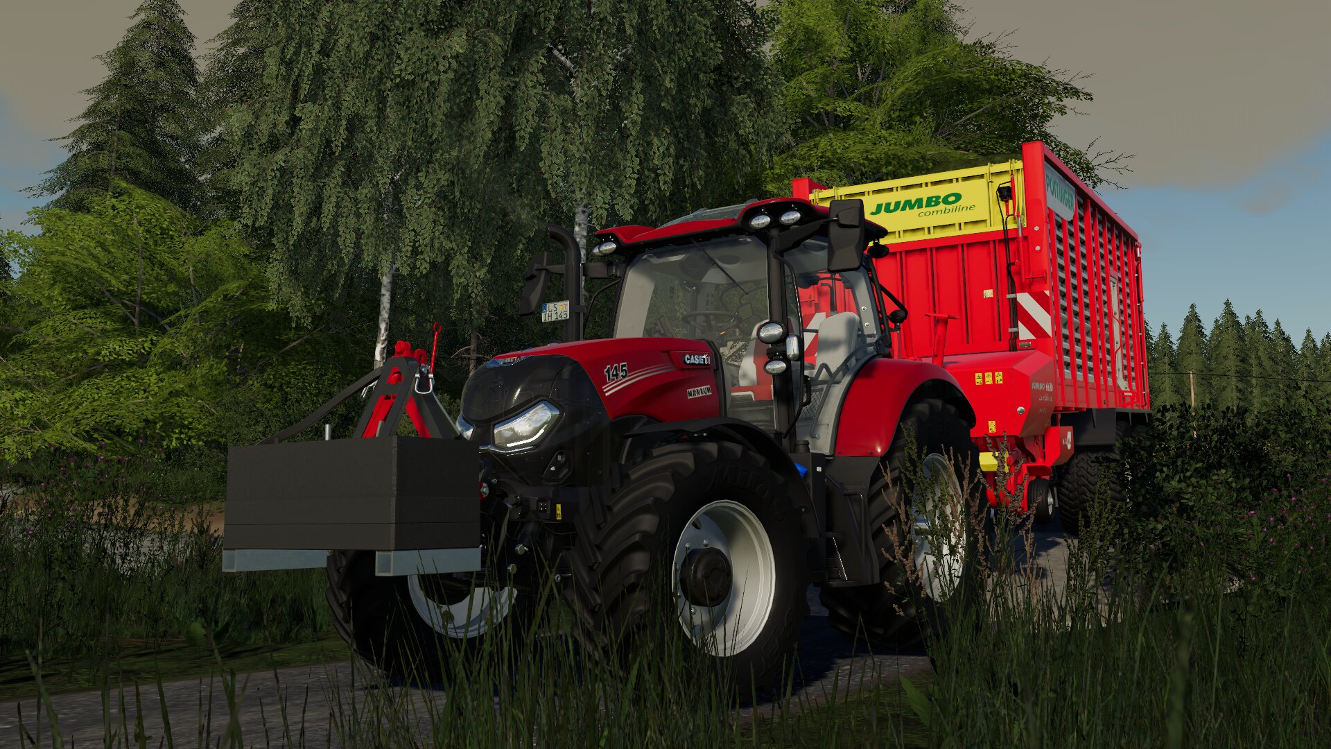 Ladewagen fahren mit´m Maxxum :)