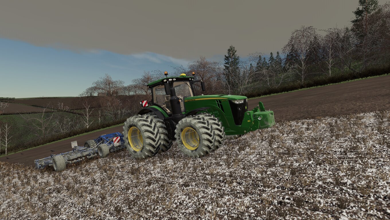 John Deere 8400R mit Kockerling Allrounder Profiliner 850 auf Oakfield