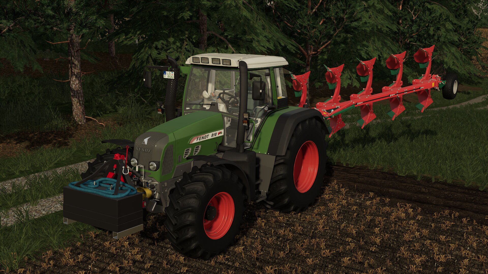 Pflügen mit'm 818 Vario TMS
