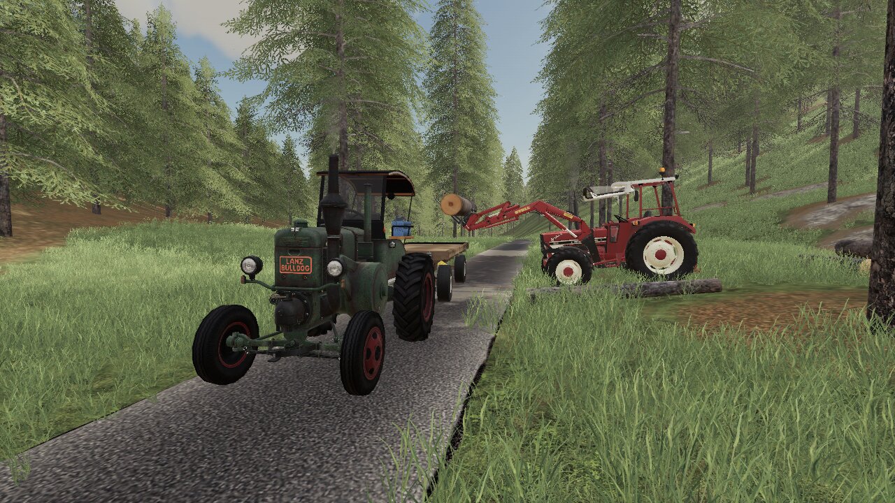 Holz auflegn mitm Ihc und Lanz