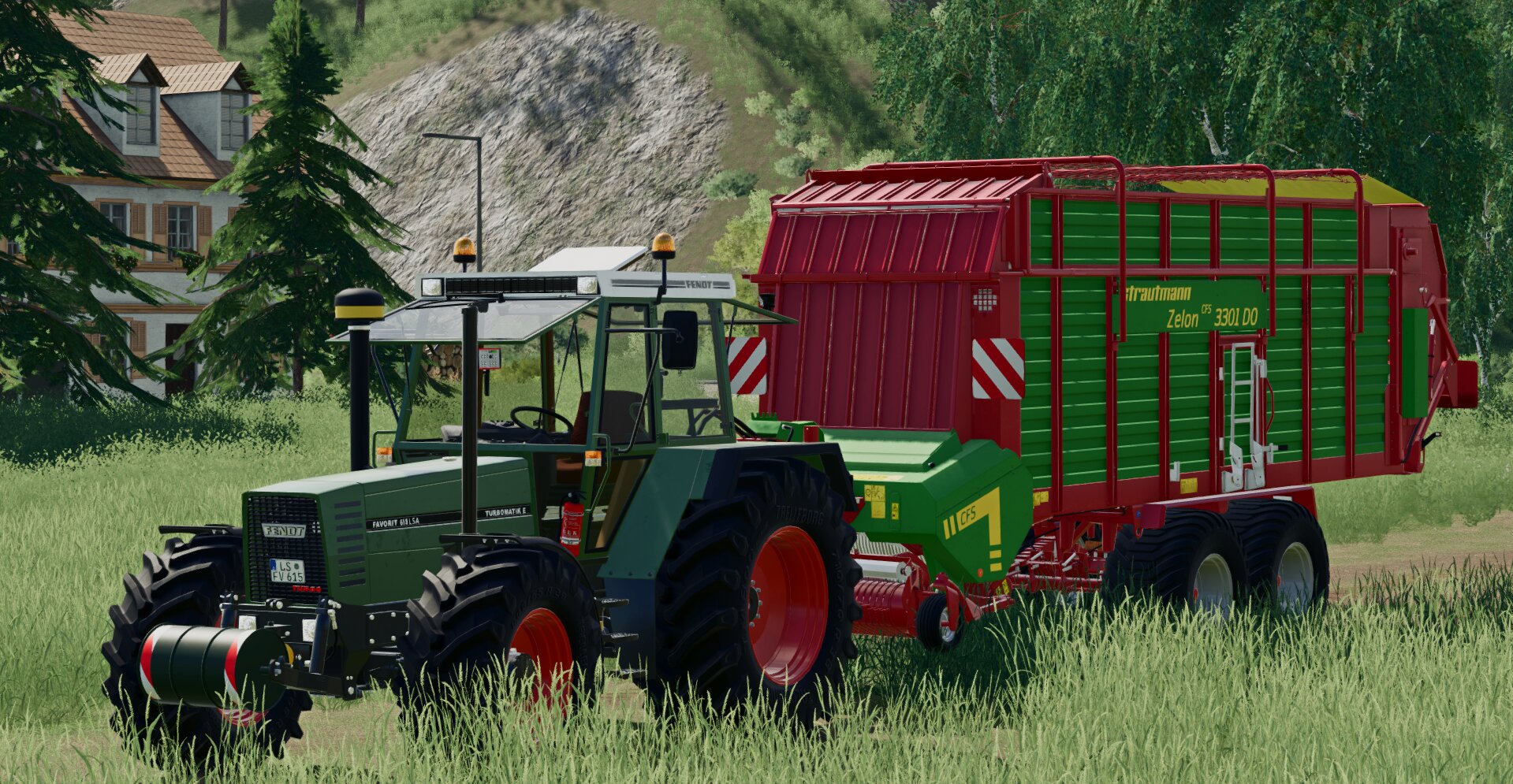 Fendt Favorit 615 LSA mit Strautmann Zelon 3301