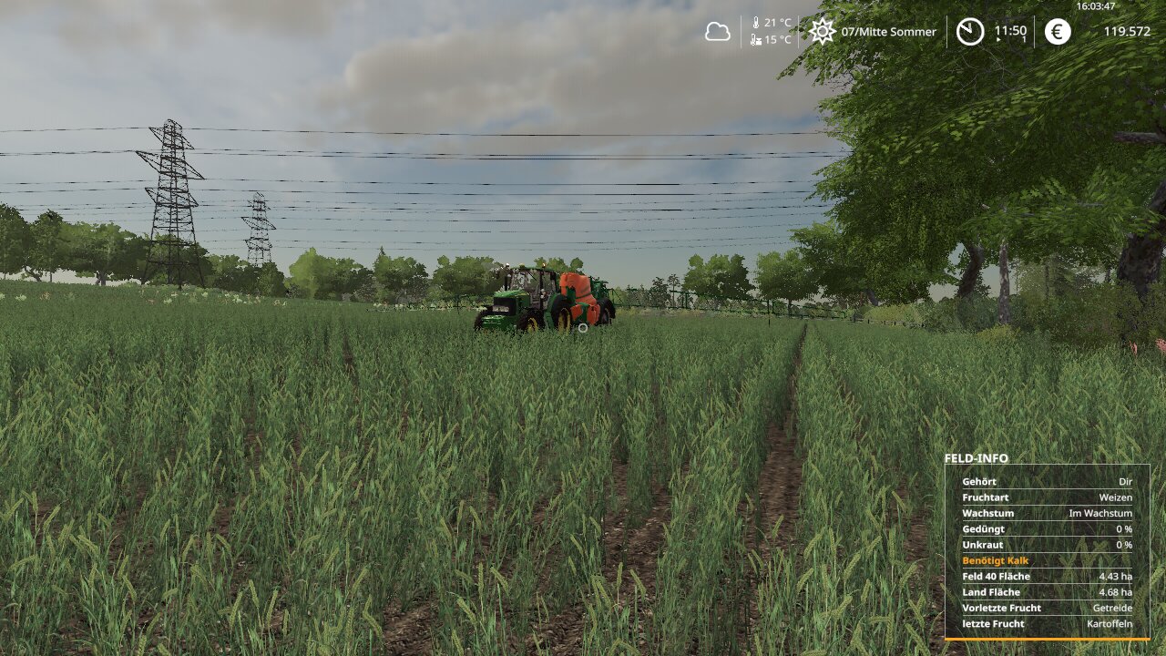 der 7530 in Weizen