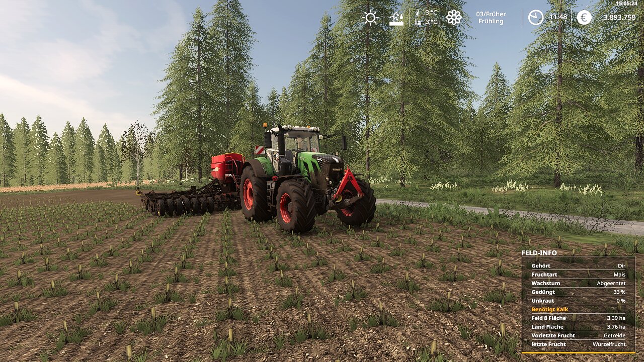 mit fendt an auf denn feld