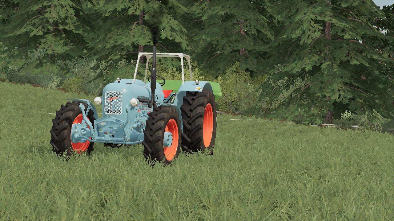 Eicher beim Düngen