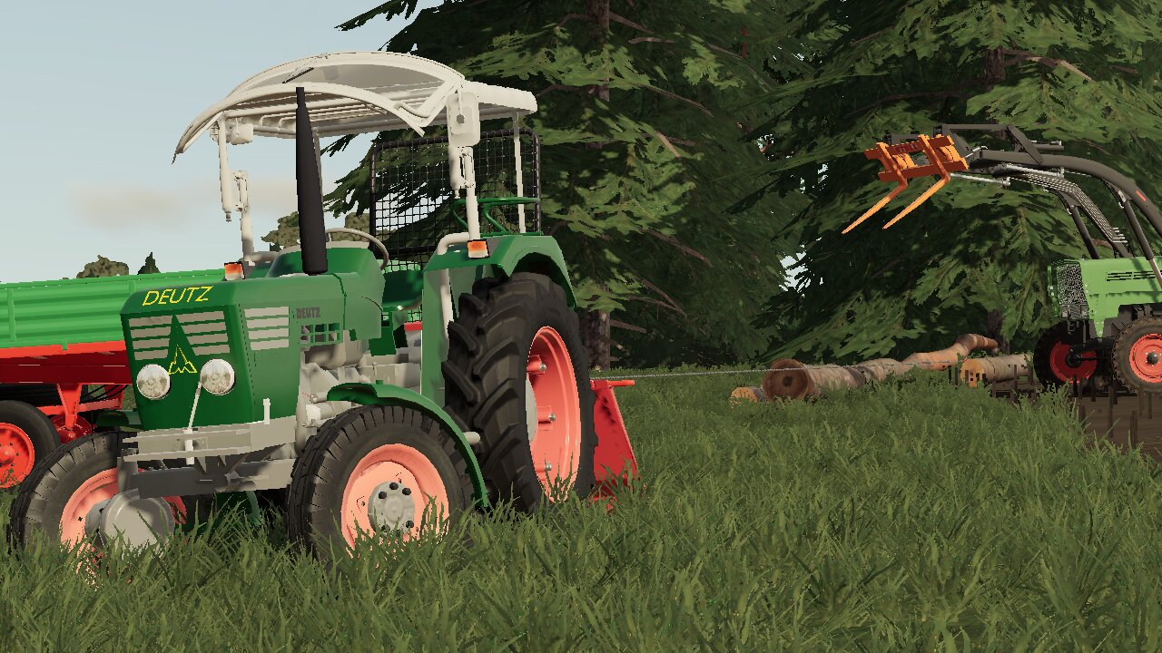 Deutz 5006 am Holzziehen