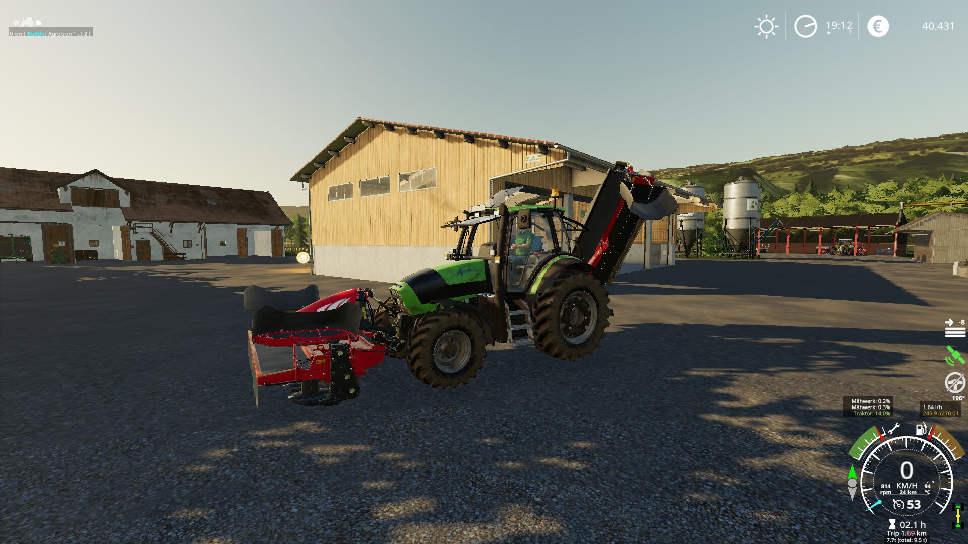 Mit dem Deutz und Fellamähwerken zum 1.Schnitt ausrücken