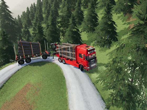 Holztransport im Thüringerwald