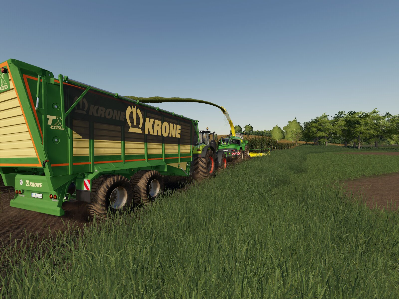 Mais Häckseln mit John Deere 9900i und Claas Axion 950