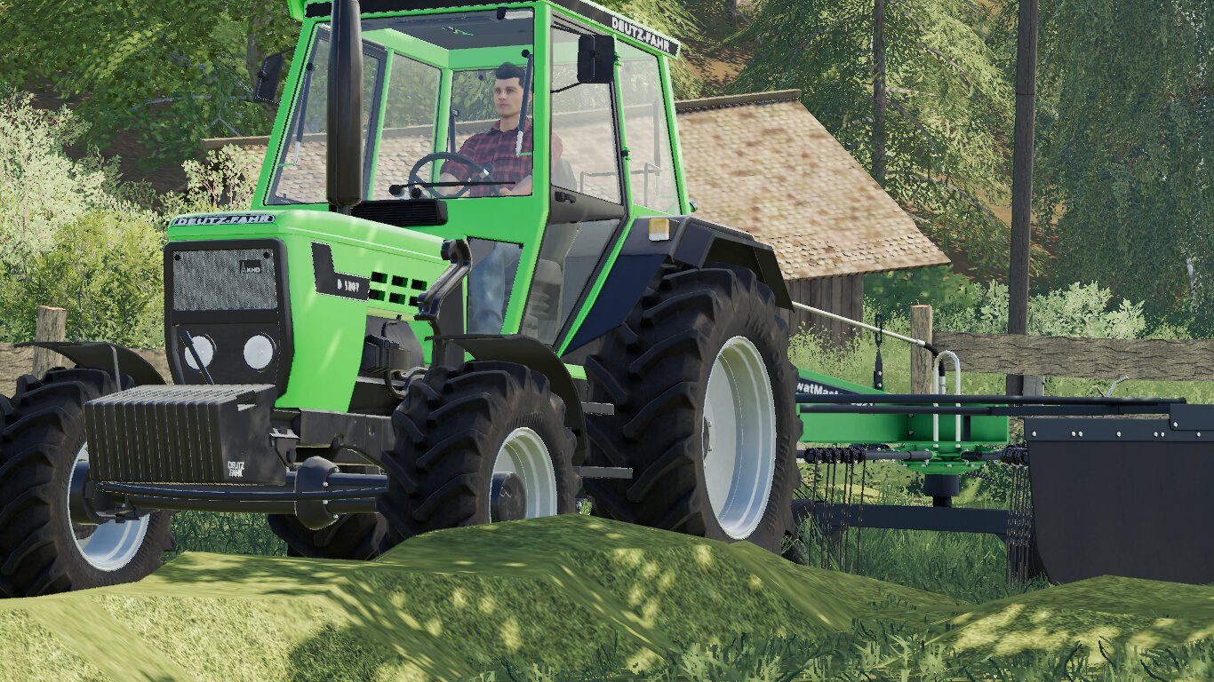 Deutz D 5207 C mit Deutz Swad Master am Schwadern #Deutz Power