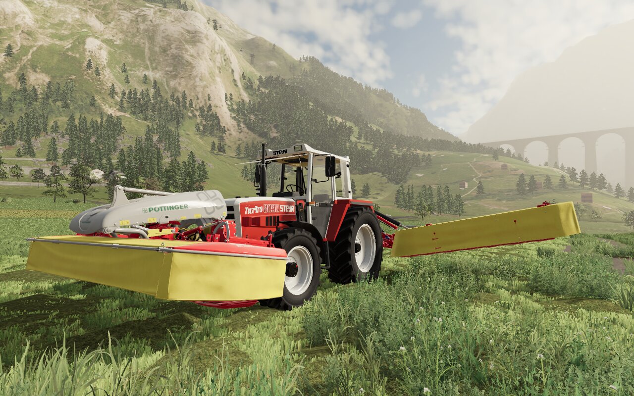 Steyr 8090 Turbo beim 1. schnitt