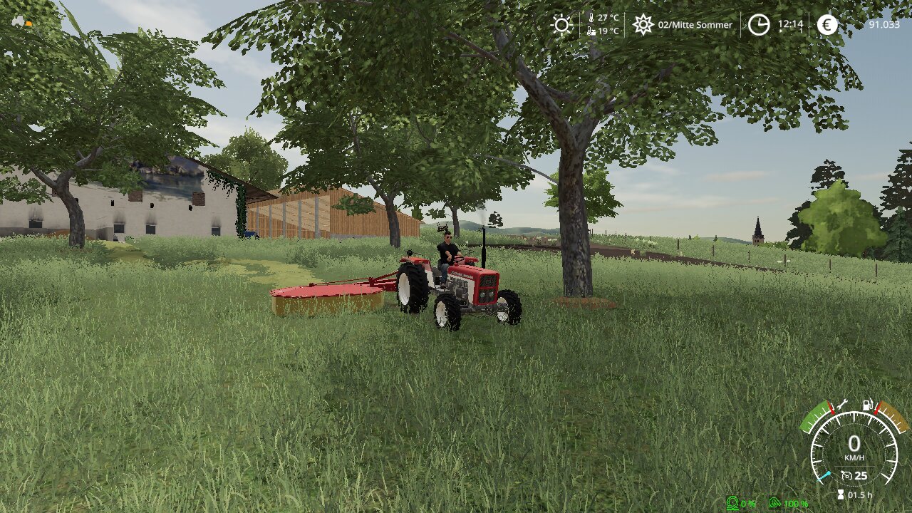 Obstgarten ausmähen mit dem Lindner BF 450