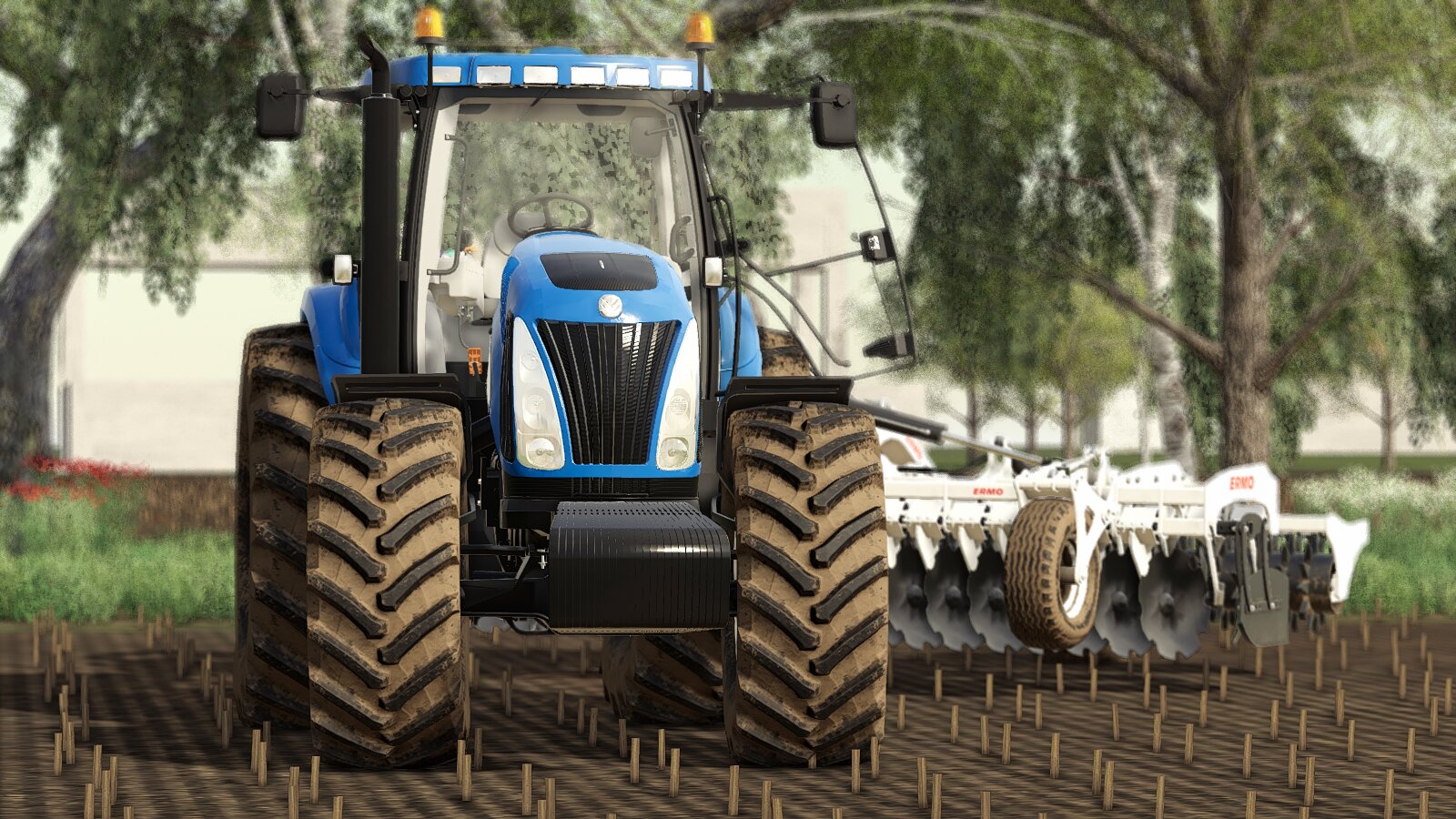 New Holland TG285 (first series) with ERMO Hurricane 6m