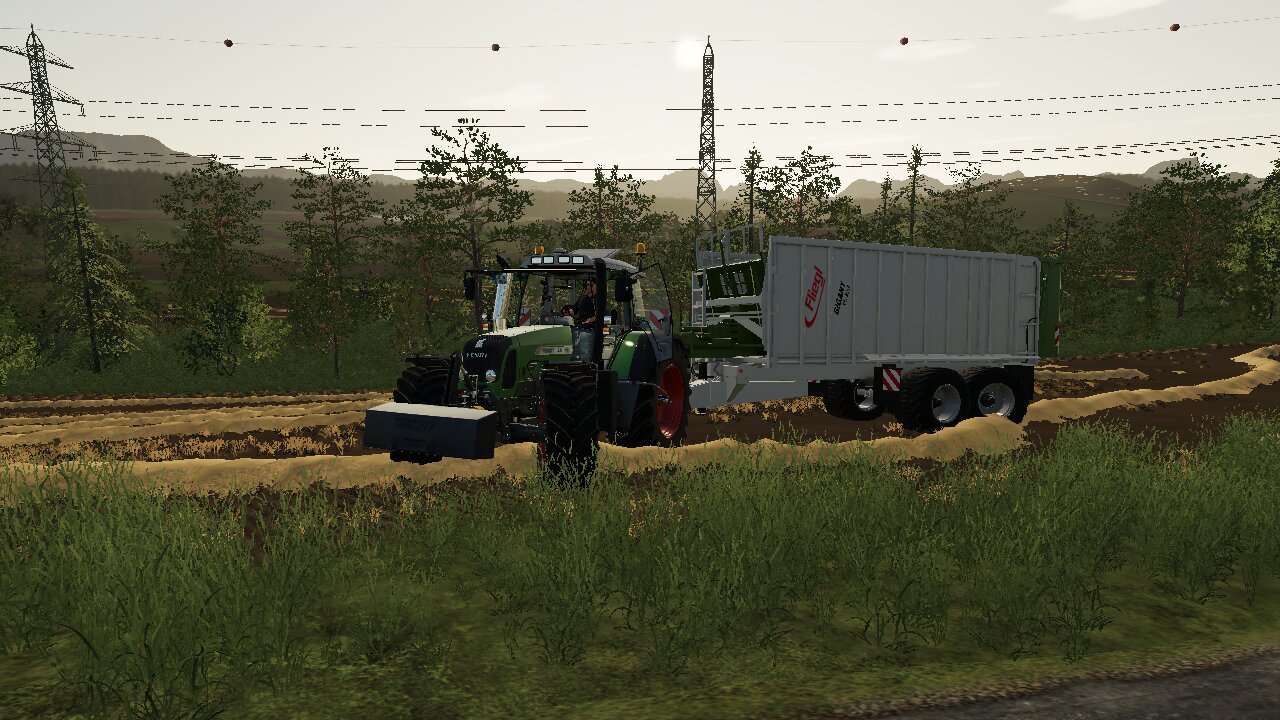Fendt 820 am Getreideziehen
