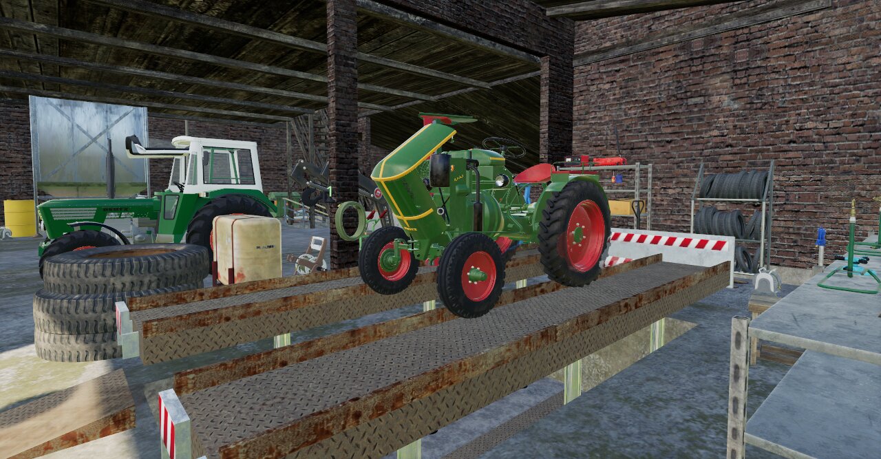 Ein deutz bei der wartung damit er nicht hin wird
