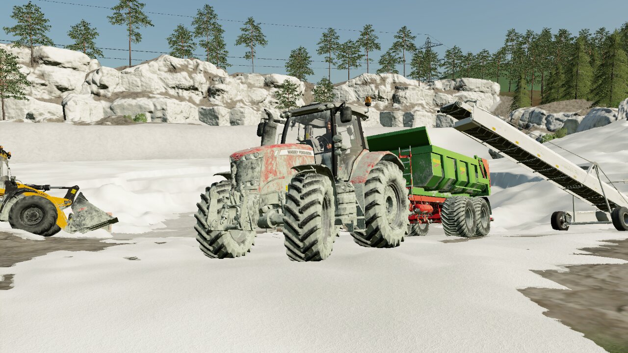 Kalk aus der Kalkgrube fahren
