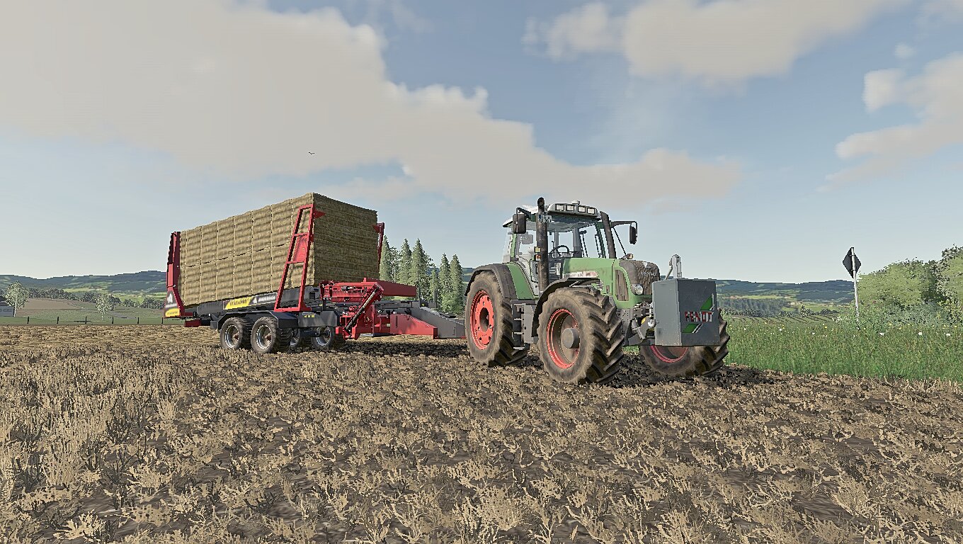 Ballen sammeln mit Fendt 820er