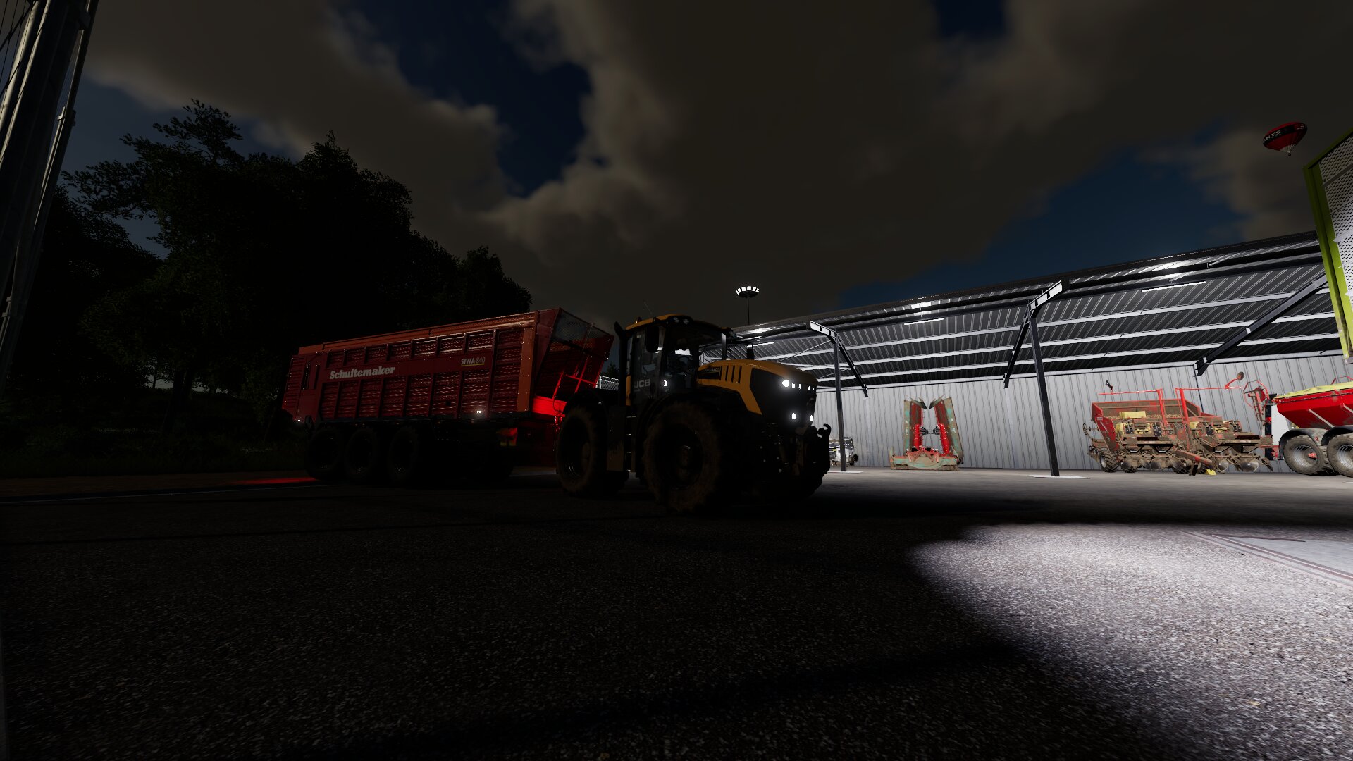 Fahren bis in die Nacht