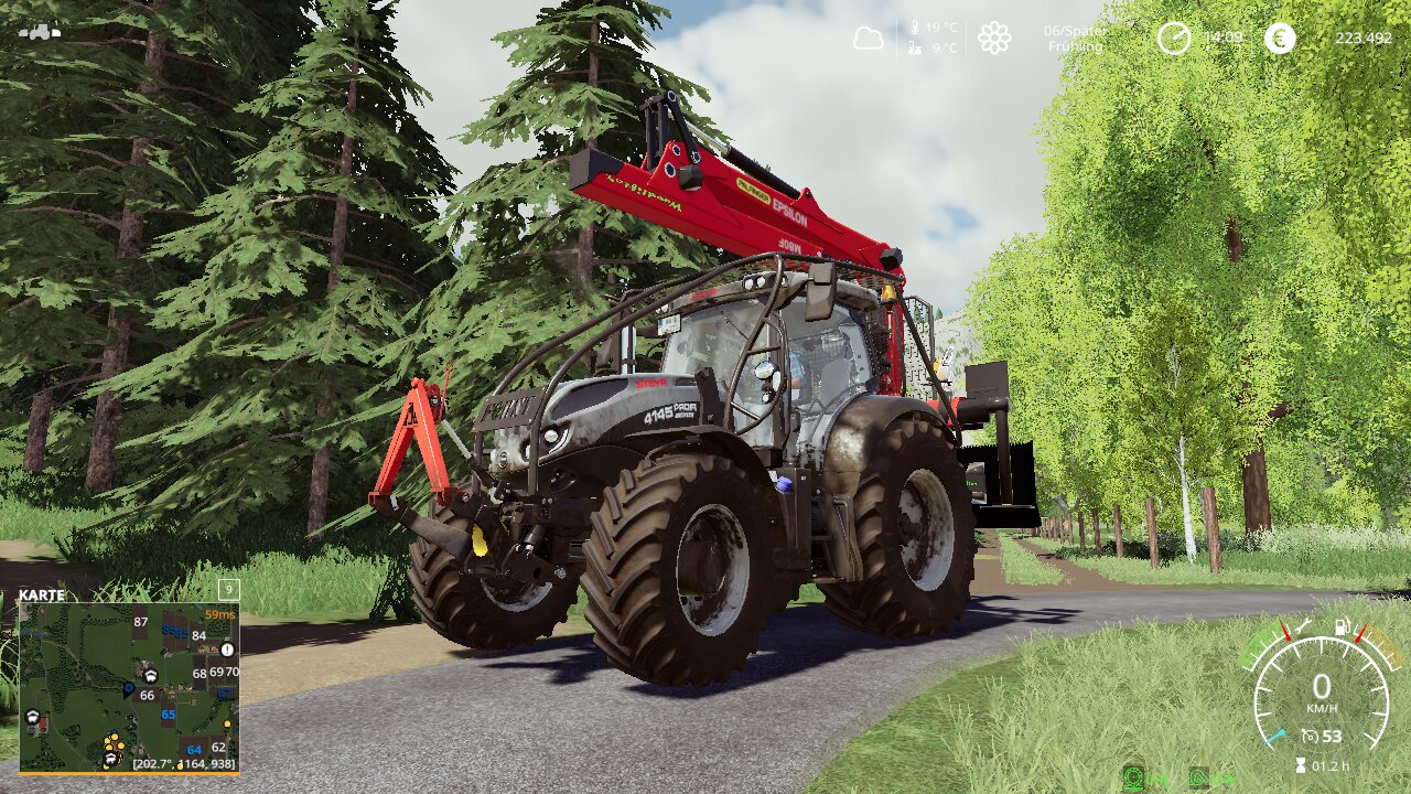 steyr 4145 mit woodlifter auf der rp map (wer mitmachen will heiße auf discord Joris#0018)