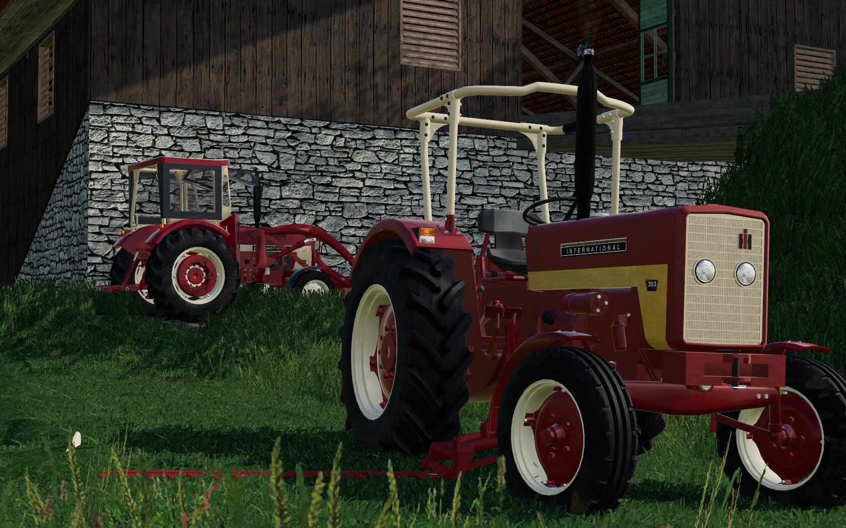 Mit dem IHC 353 mähen und der IHC 453 ruht sich aus für später :D