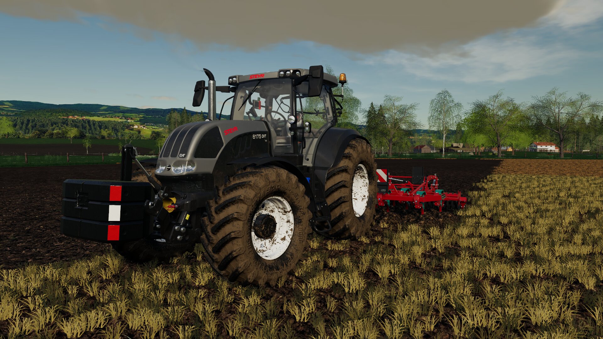 Steyr 6175 CVT am Grubbern