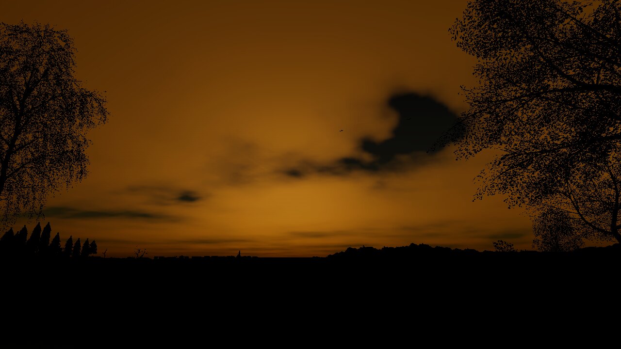 schöner Sonnenuntergang in Oberbayern