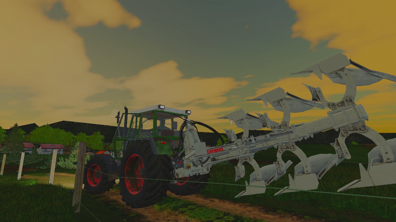 Fendt GTA 395 auf dem weg zur frühen Arbeit