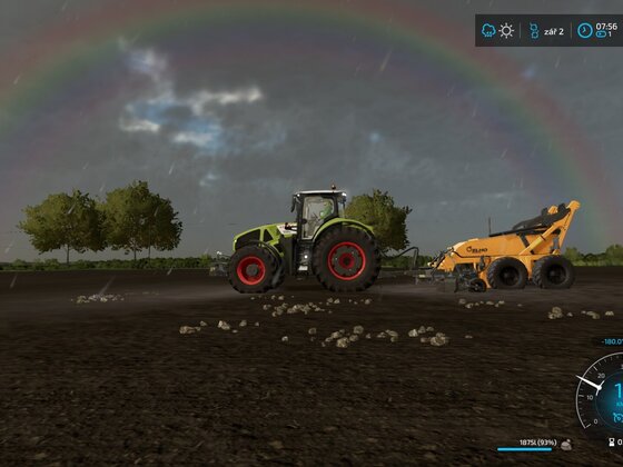 The rainbow makes field work more pleasant