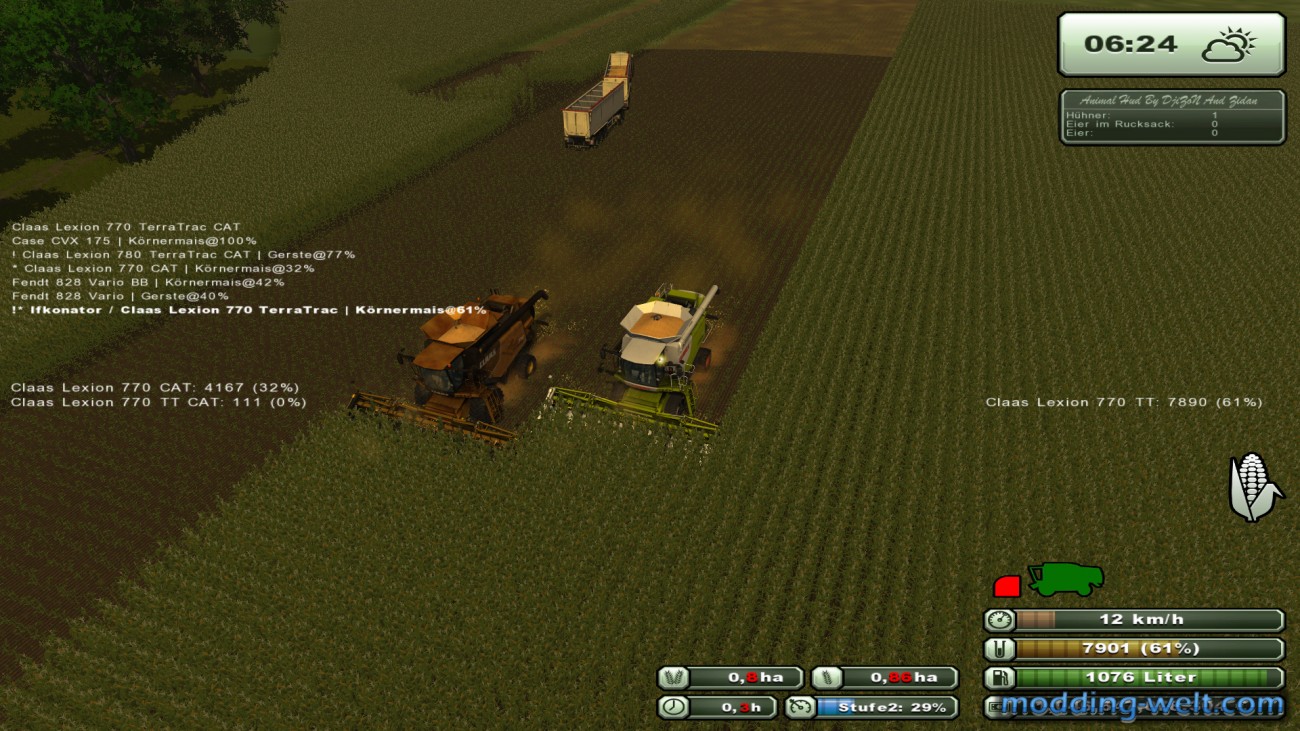 Das CLAAS Duo im Kampf gegen den Mais!! xD