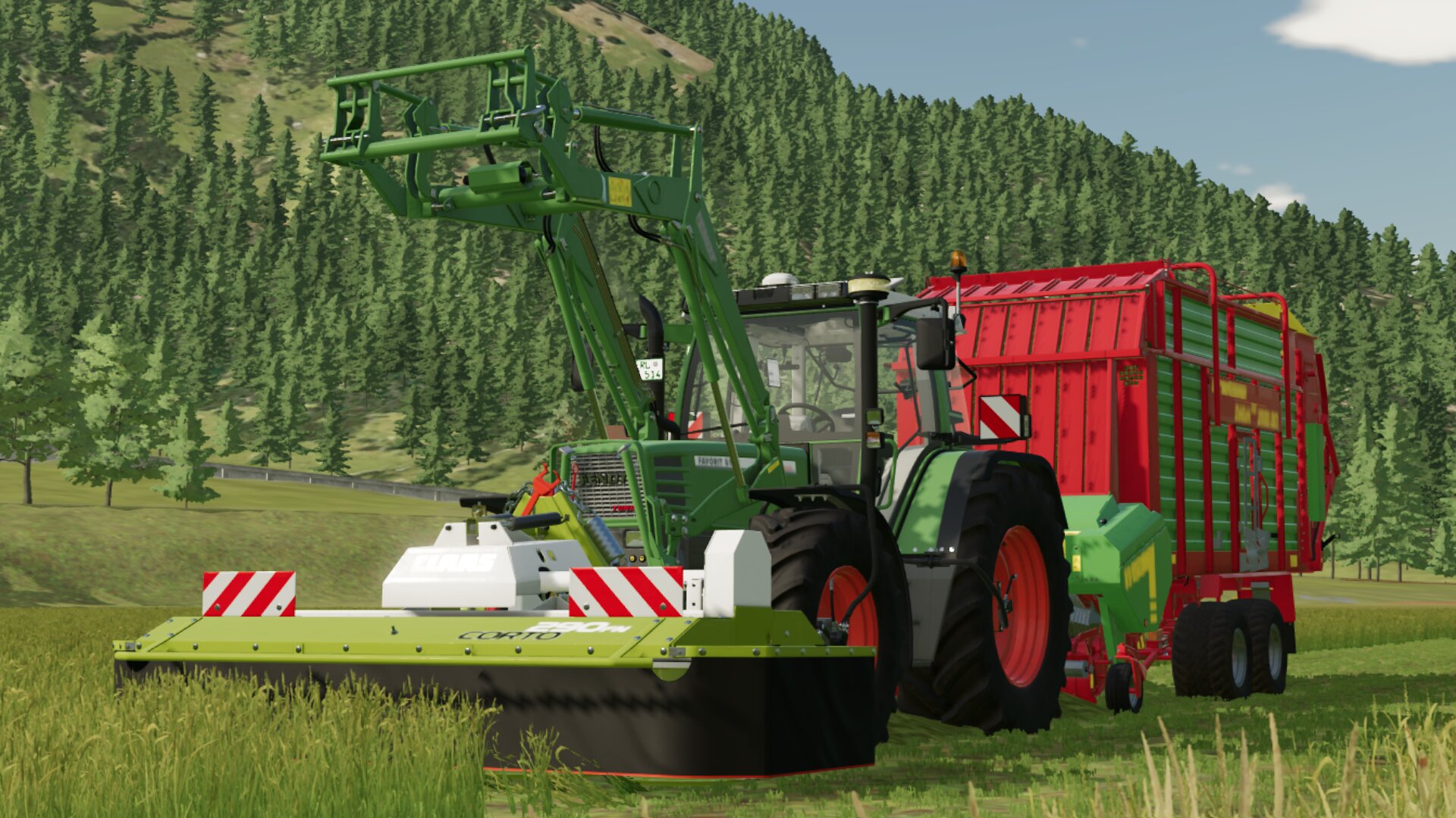 Mitm Neuen Fendt 514C Grünfutter holen