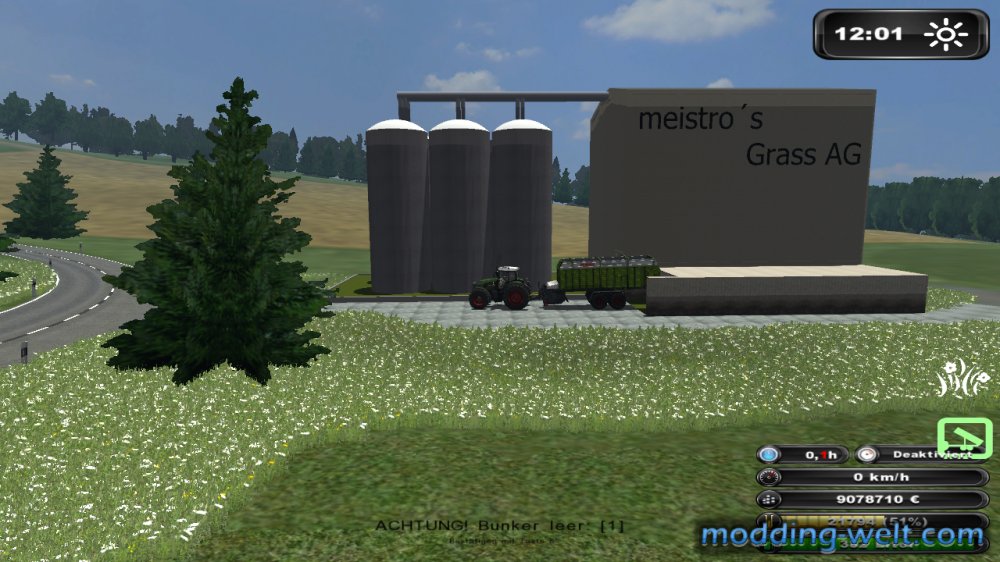 Gras abladen