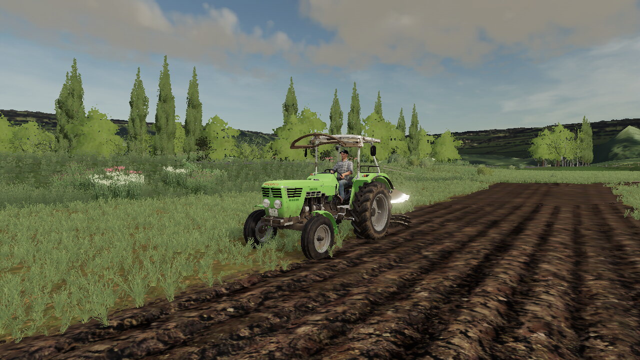 Ackern mit Deutz D5206 und Eberhardt 3 Schaar Pflug