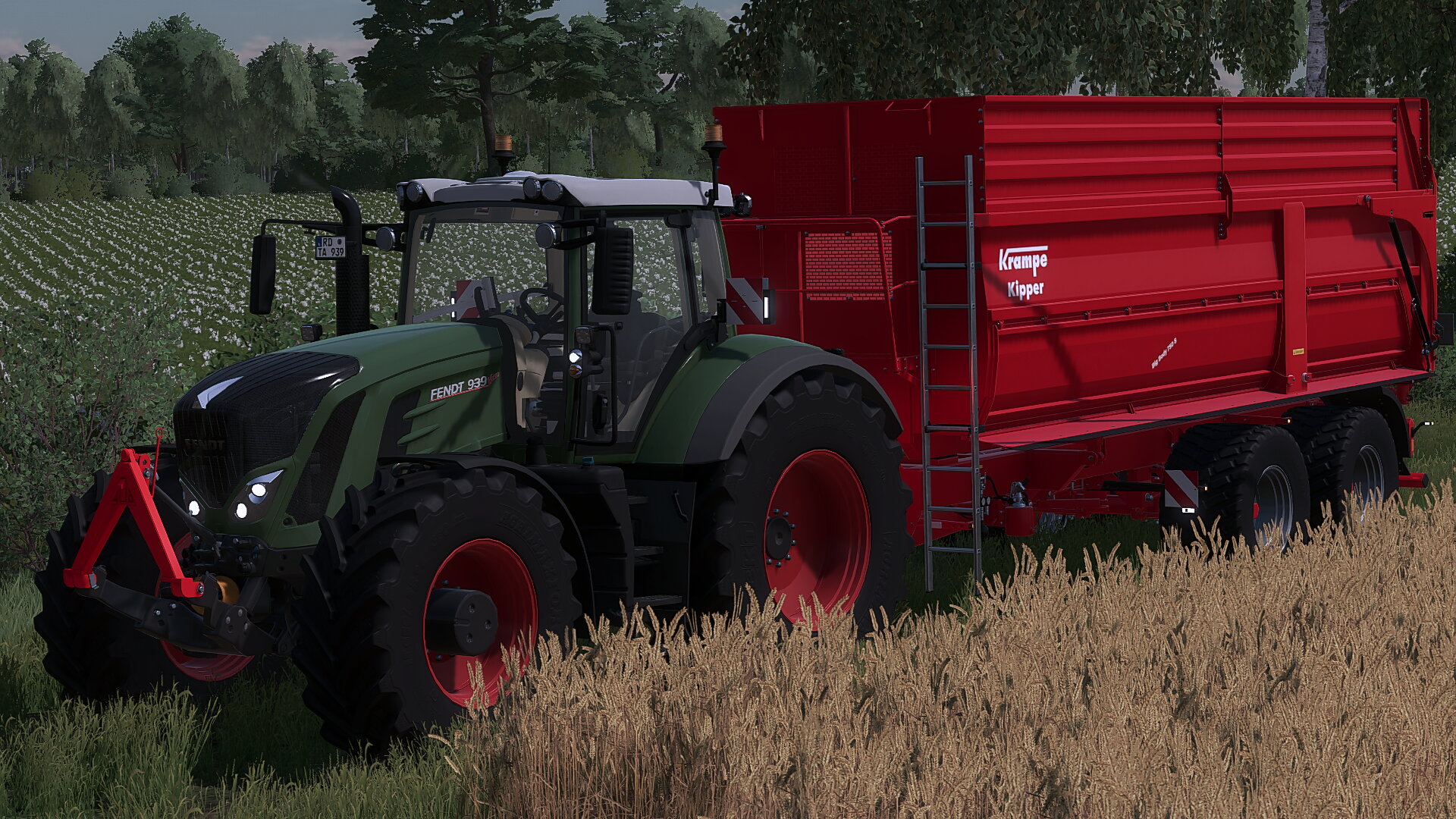 Getreide Abfahren in Rade mit einem Fendt 939