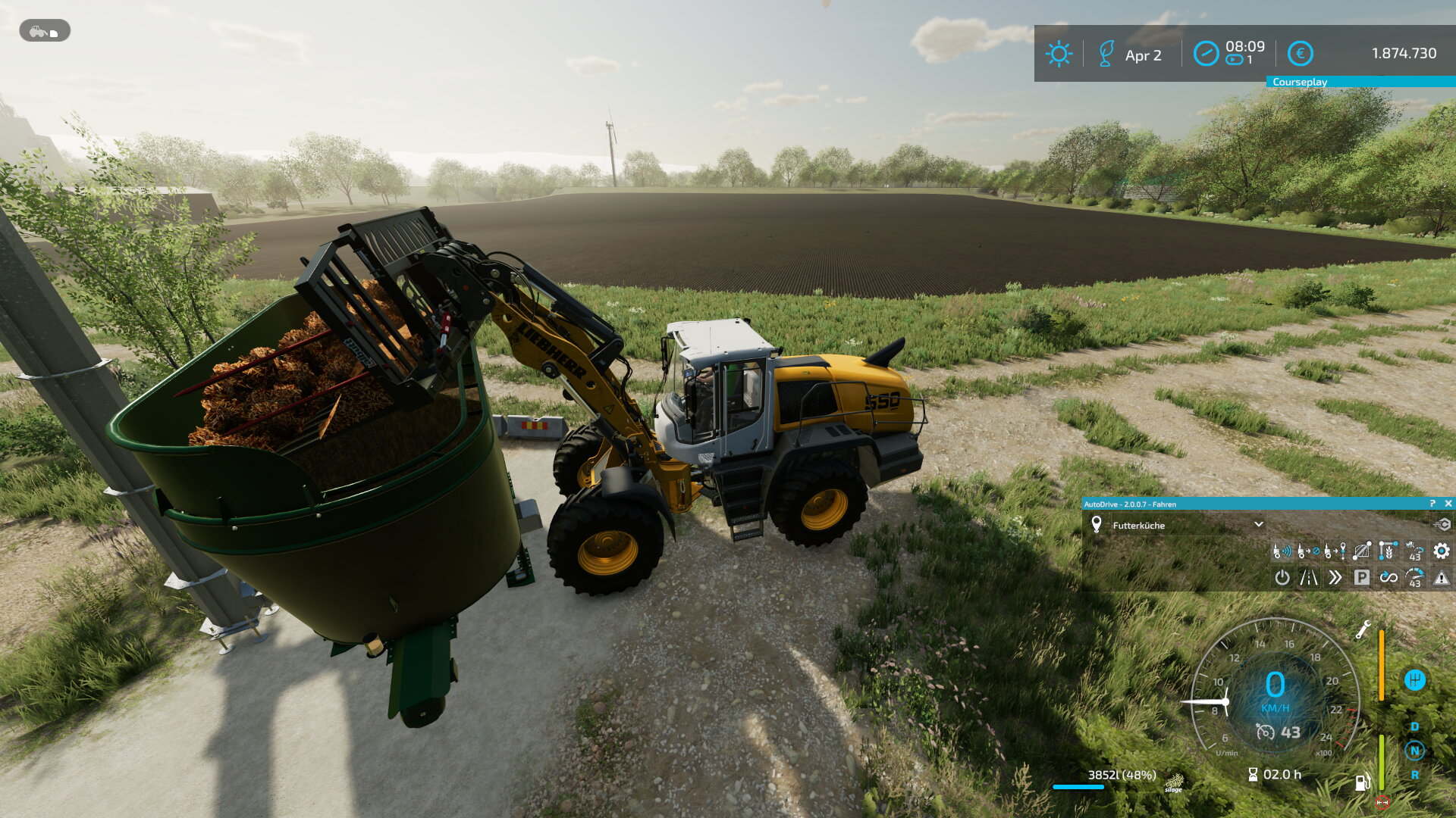 Rübensilage musste auch noch in die BGA mit rein.