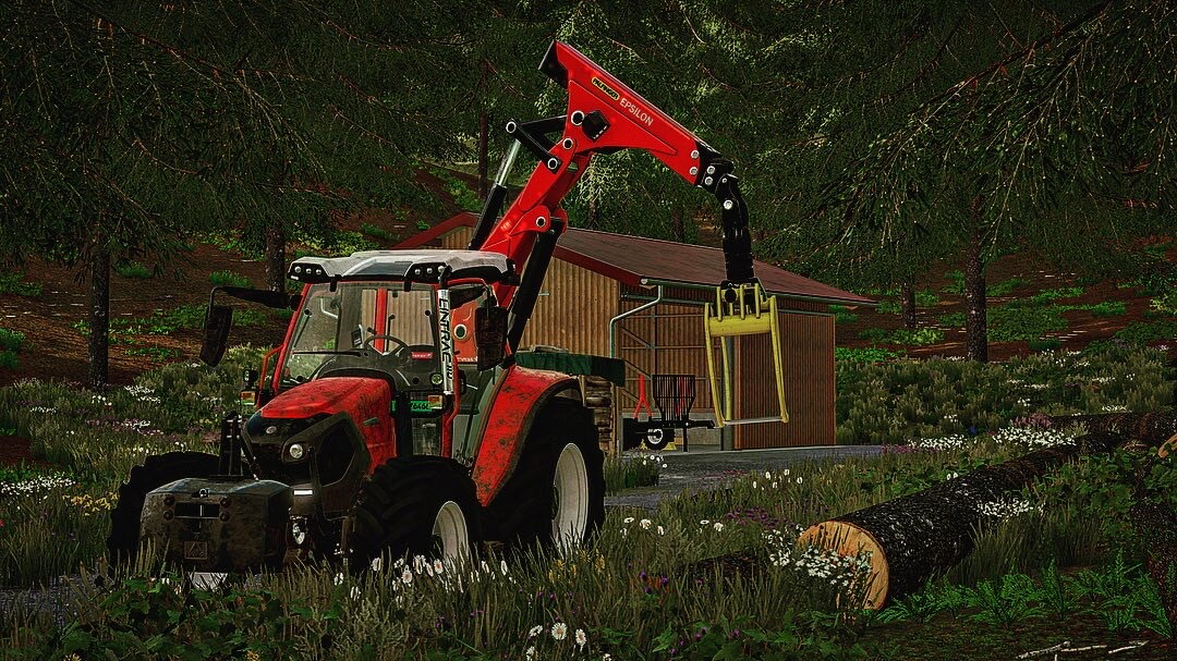 Holzfällen für die Neue Halle