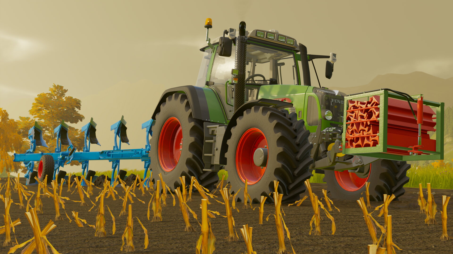 Fendt 820 am Pflügen