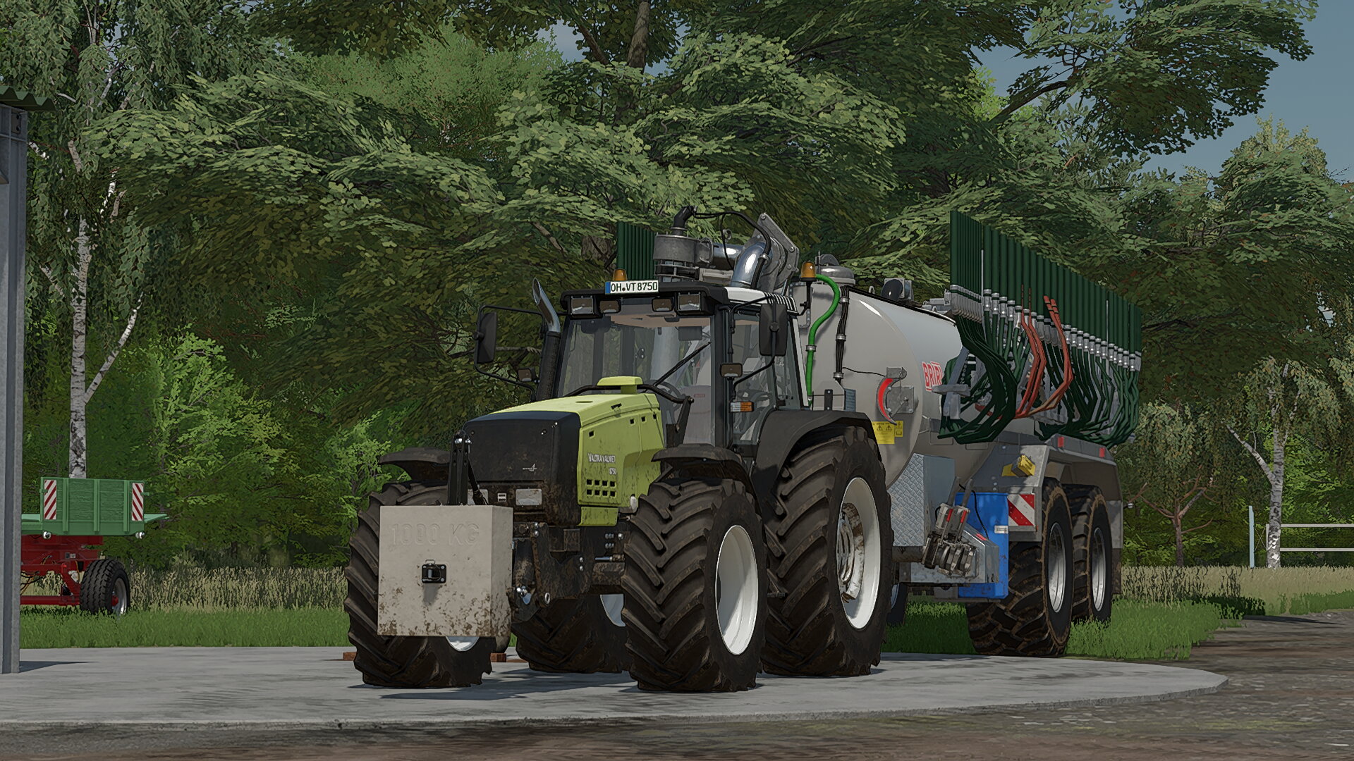 Gülle Lager leeerfahren mit dem 8750 und T160