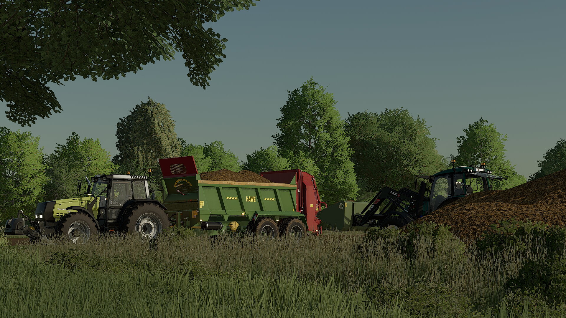Mistfahren mit Valtra  8750 und N155