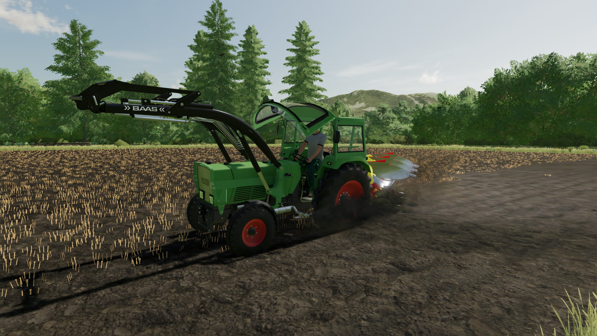 Fendt 4s ackert am 3-Schar Ploch ...