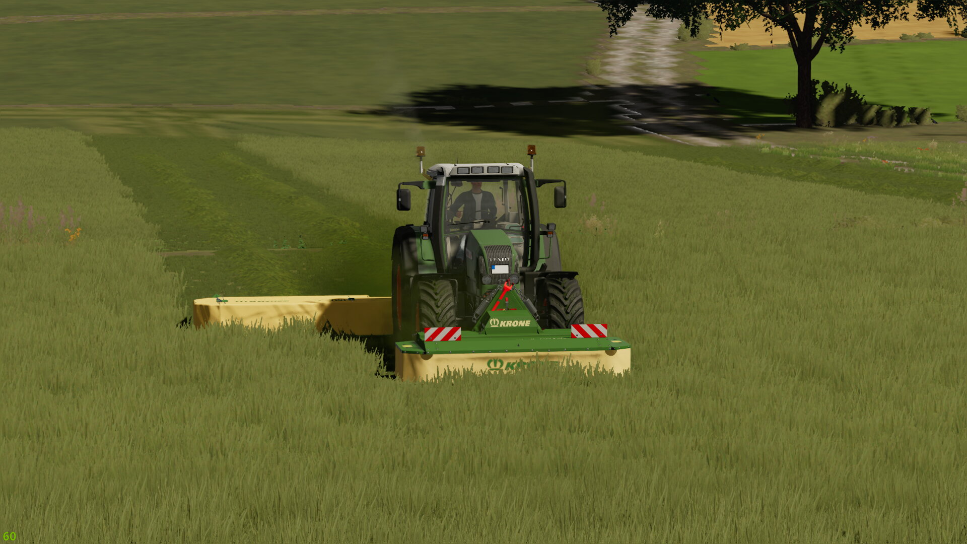 Fendt 412 Farmer beim Mähen