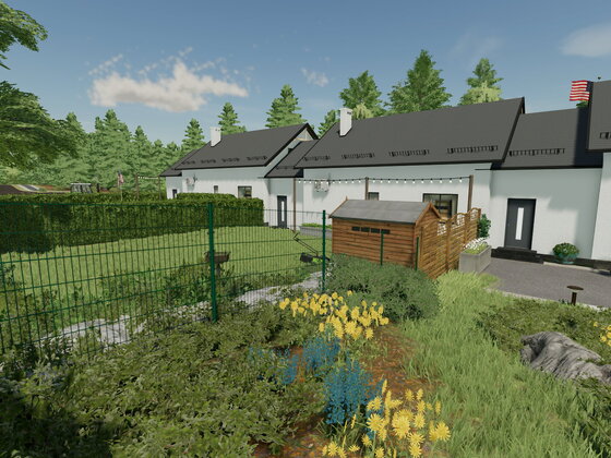 Rehbach Umbau:  US-Siedlung am Dorfrand mit Gärten
